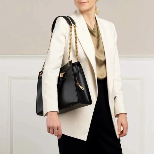 Женская сумка тоут GUESS NELL GIRLFRIEND SATCHEL черная (HWVB8678070-BLA): Тип ручки Длинная ручка, С двумя ручками, На цепочке, Короткая ручка