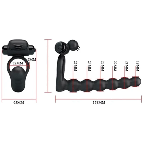 Насадка на член LYBAILE Pretty Love Hercules Vibro Penis Sheath III Black
