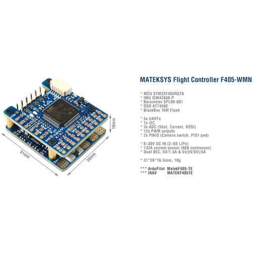 Полетный контроллер (FC) MATEKSYS F405-WMN (F405-WMN/HP024.0104): Производитель MATEKSYS