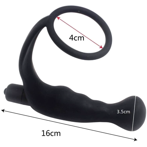 Ерекційне кільце з вібро масажером простати XESE PM-06