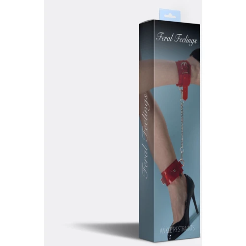 Поножи Feral Feelings - Ankle Restraints Red Trasparent
