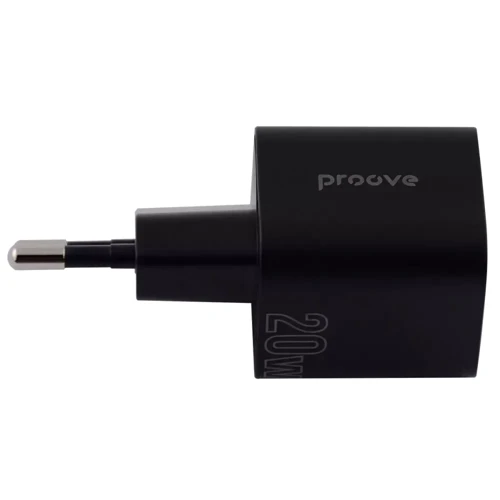 Зарядний пристрій Proove Wall Charger USB-C+USB Silicone Power Plus 20W Black: Особливості USB-C, Power Delivery (PD)
