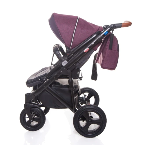 Универсальная коляска 2-в-1 Broco Capri textile burgundy: Возможность установки люльки есть