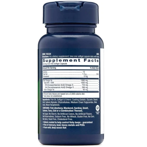 GNC Triple Strength Fish Oil Рыбий жир 30 капсул: Тип Омега 3