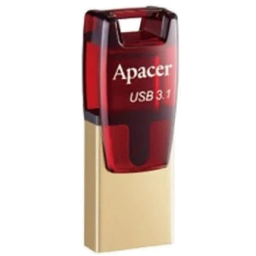 USB-флешка Apacer AH180 32GB USB 3.1/Type-C Red (AP32GAH180R-1)