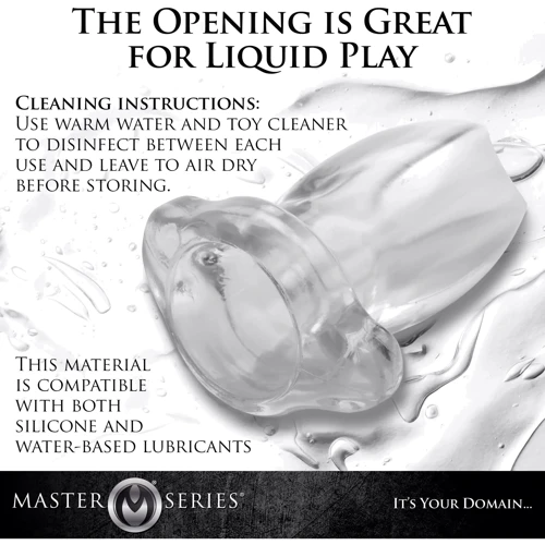 Анальная пробка-тоннель Master Series Clear Hollow Anal Plug (прозрачный)