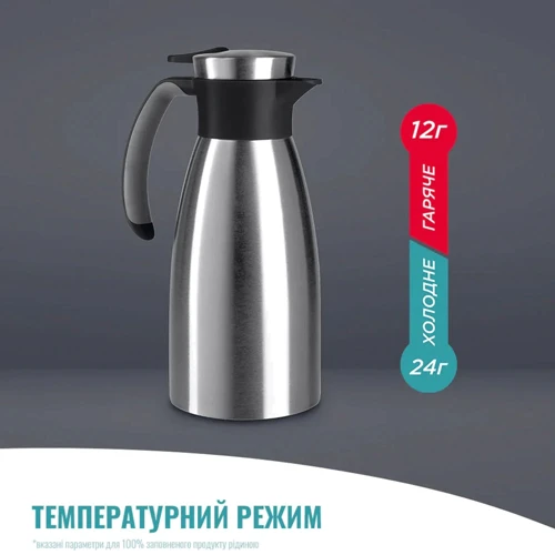 Термос Tefal Термокувшин Soft Grip 1.5 л чорный (K3043214)