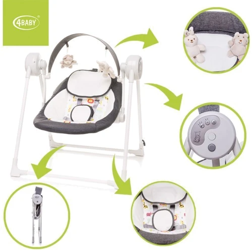 Гойдалка 4Baby Swing graphite (4SG03): Вік с рождения