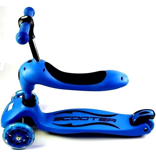 Самокат-трансформер 2in1 Scale Sports. Blue (все колеса светятся): Тип колес литые