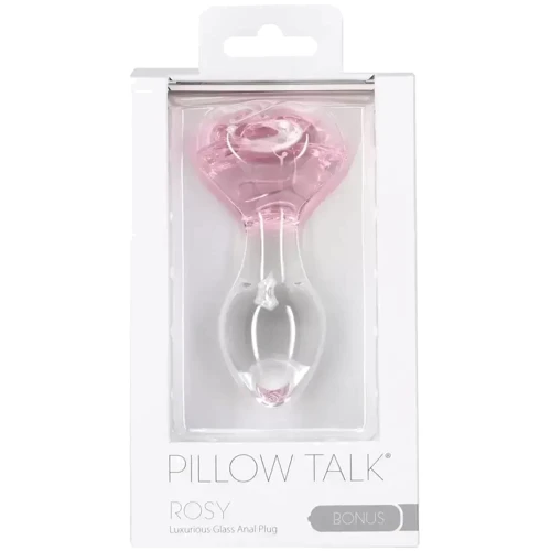Стеклянная анальная пробка Pillow Talk - Rosy- Luxurious Glass Anal Plug