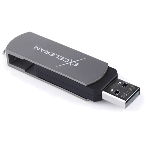 USB-флешка eXceleram 32GB P2 Series USB 2.0 Grey/Black (EXP2U2GB32): Додатково вушко для кріплення до брелка