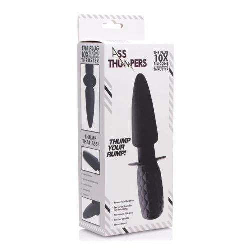 Анальный вибратор с рукояткой The Plug 10x Silicone Vibrating Thruster