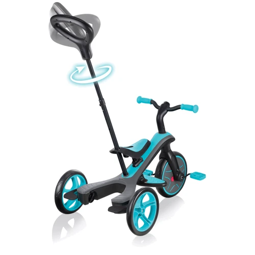 Велосипед Globber Explorer Trike 4в1 бирюзовый (632-105-3): Диаметр колес, дюймов 9.8
