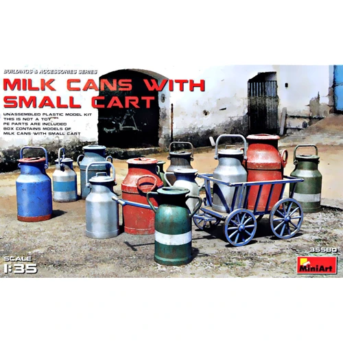 Набор Miniart Молочные бидоны с небольшой тележкой (MA35580): Производитель MiniArt