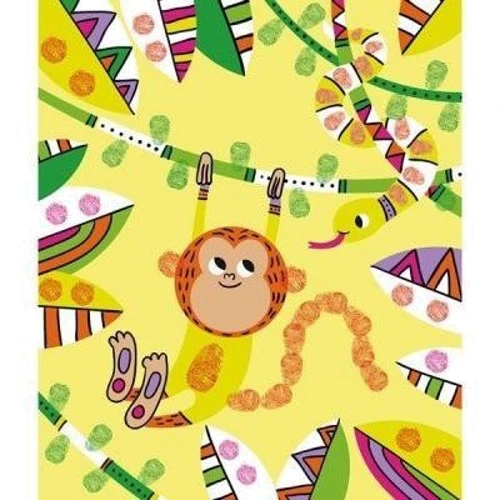 Набір для творчості Janod Пальчикові фарби Панда та її друзі (J07812)