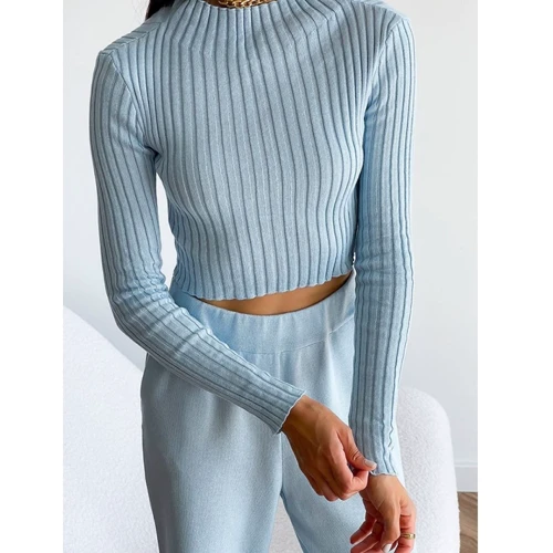 Топ АRTKNIT Ester 27120 S/M голубой с длинным рукавом: Страна производитель Украина