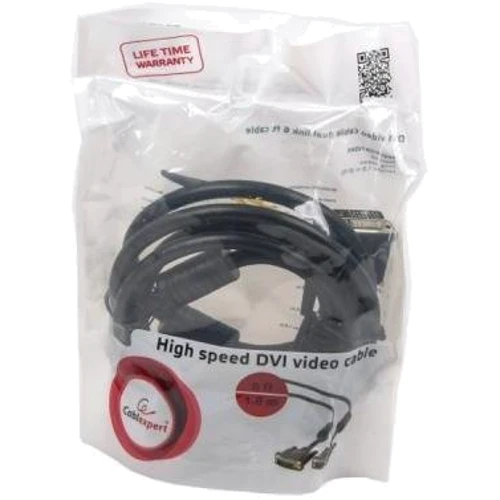 Кабель и переходник Cablexpert DVI to DVI 24+1pin 1.8m (CC-DVI2-BK-6): Тип разьема DVI - DVI
