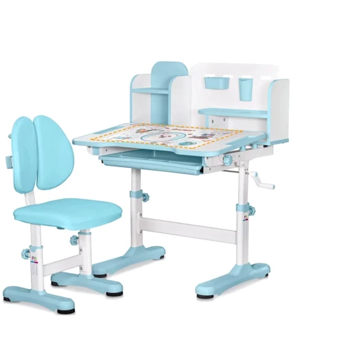 Комплект меблів (стіл + стільчик + полиця) Mealux BD-28 Panda Blue (BD-28 BL): Вік дитини від 3-х років