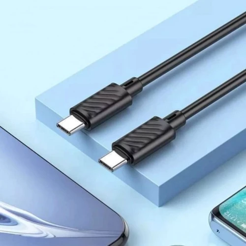 Кабель Hoco Cable USB-C to USB-C X88 Gratified 60W 1m Black фото 3