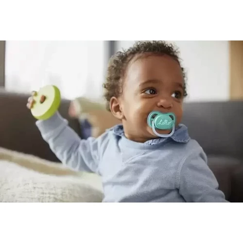 Пустышка для мальчиков Philips AVENT Ultra Air с декором, 6-18 мес, 2 шт (SCF342/22): Материал силикон