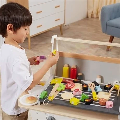 Дитячий гриль Viga Toys Барбекю з продуктами (44656) фото 4