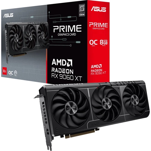 Відеокарта ASUS PRIME Radeon RX 9060 XT (PRIME-RX9060XT-O8G): Обсяг пам'яті, Гб 8