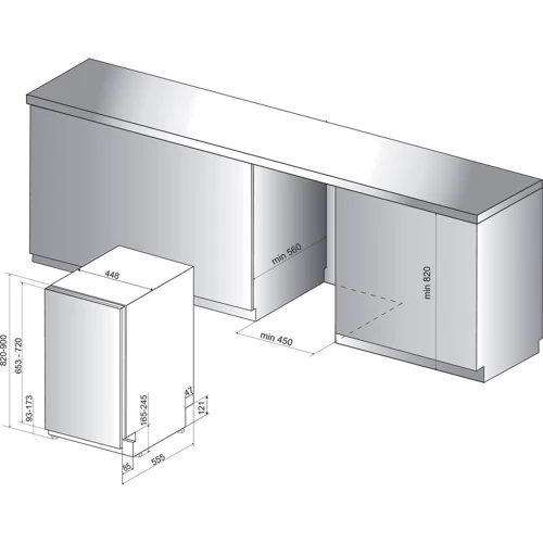Встраиваемая посудомоечная машина Whirlpool WSIP 4O33 PFE: Цвет белый