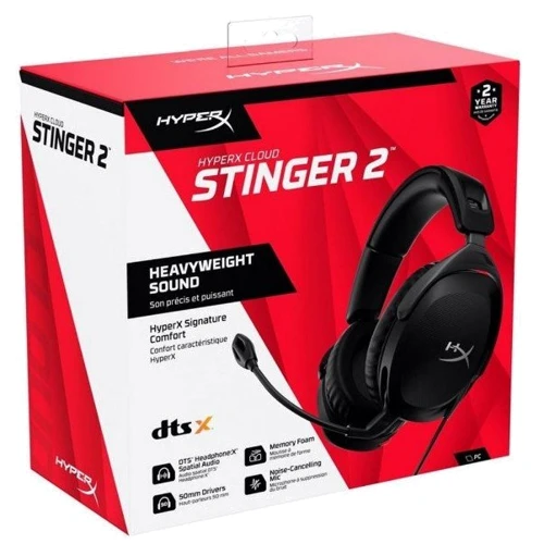 Наушники HyperX Cloud Stinger 2 Wired Black (519T1AA): Тип конструкции полноразмерные