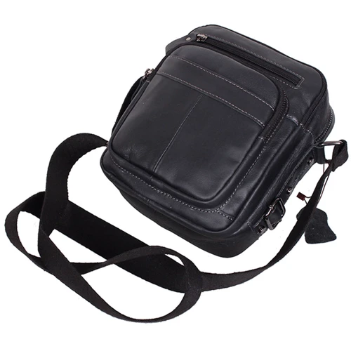 Мужская сумка через плечо Borsa Leather черная (105262-black): Тип Сумки