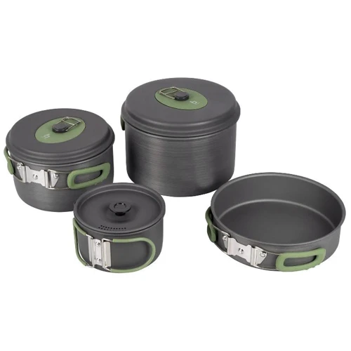 Набор посуды Bo-Camp Explorer 4 Pieces Hard Anodized Grey/Green (2200244) (DAS301407): Производитель Bo-Camp