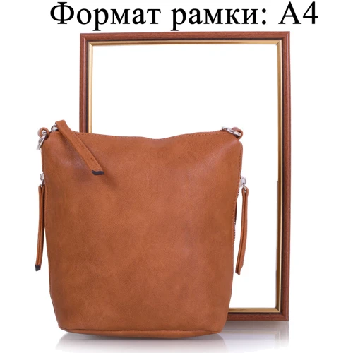 Жіноча сумка-мішок Amelie Galanti коричнева (A610-brown): Фактура матова, Гладка