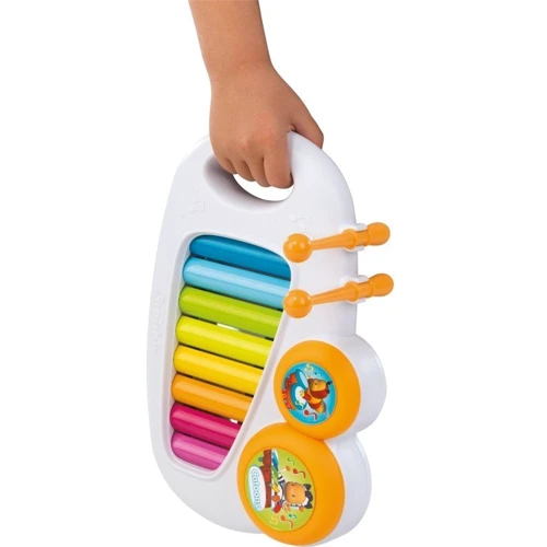 Детский музыкальный ксилофон Smoby Toys Cotoons с ручкой (110500): Материал Пластмасса