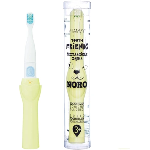 Зубная щетка VITAMMY Tooth Friends Yellow Noro (TOW013602): Технология чистки звуковая