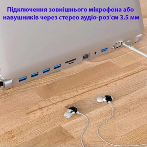 Адаптер Dynamode Adapter USB-C to HDMI+VGA+4xUSB3.0+RJ45+USB-C+3.5mm+SD+microSD Gray (BYL-2003)