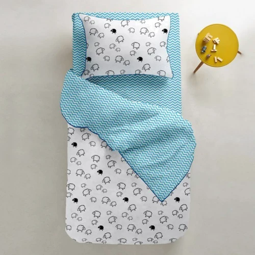 Набор простыней Cosas Zigzag blue/Zigzag grey 120x60 см (4822052023884)