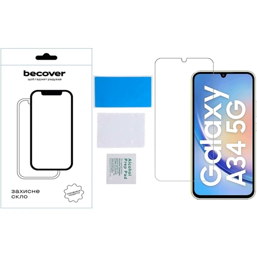 Аксесуар для смартфона BeCover Tempered Glass 3D Crystal Clear для Samsung A346 Galaxy A34 5G (709257): Сумісність Samsung A346 Galaxy A34 5G