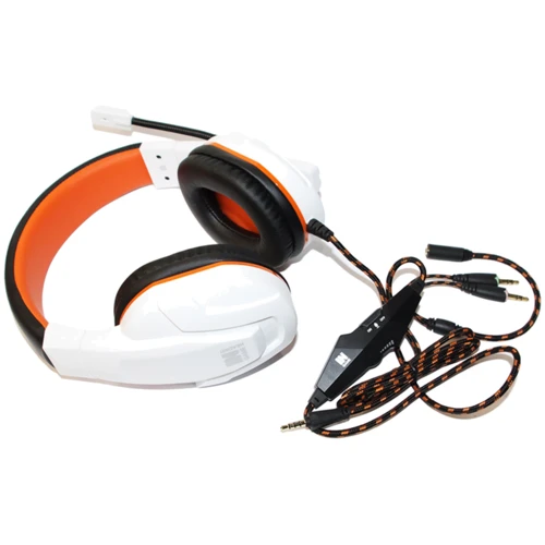 Наушники Gemix N20 White/Black/Orange: Тип конструкции полноразмерные