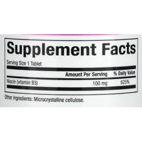 Natural Factors Niacin Vitamin B3 Ниацин Витамин B3 100 мг 90 таблеток: Форма выпуска Таблетки