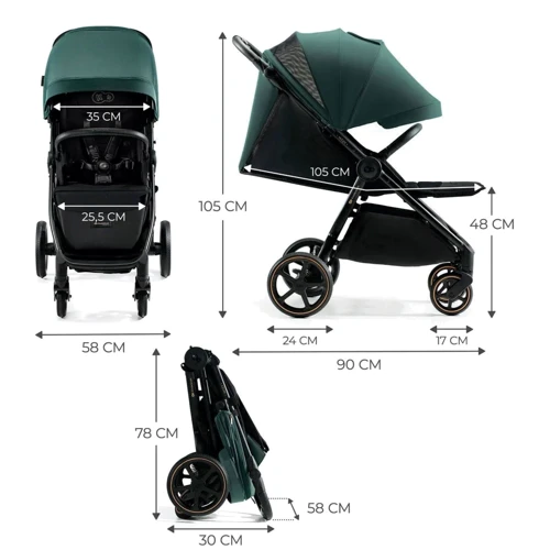 Прогулочная коляска Kinderkraft Mitzy Jade Green (KSMITZ00GRE0000) фото 9