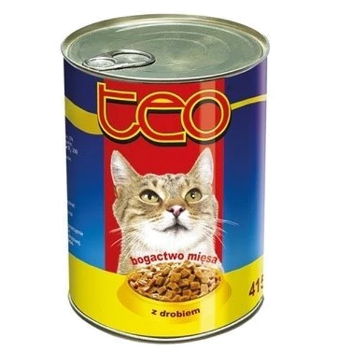 Вологий корм для кішок TEO з куркою 415 г (5906731504143)