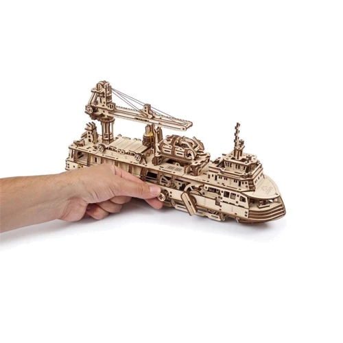 Механічний 3D пазл UGEARS Дослідницьке судно (70135) фото 7