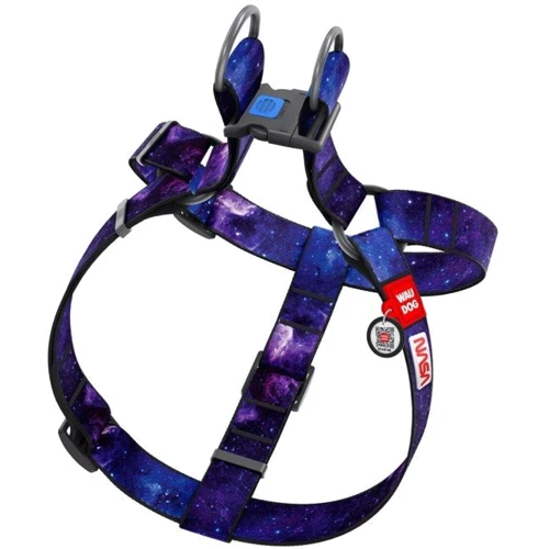 Шлея для собак WAUDOG Nylon c QR паспортом, рисунок "NASA21" XL, Ш 35 мм, А=В 70-100 см (324-0148): Производитель WAUDOG