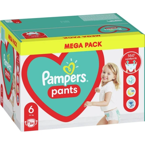Подгузники Pampers трусики Pants Giant Размер 6 (15+ кг) 84 шт. (8006540069530) фото 10