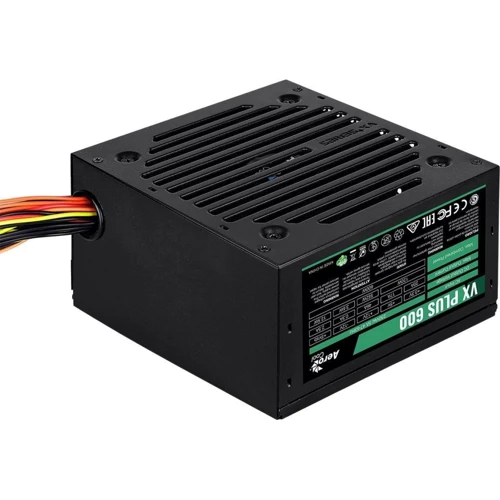 Блок питания AeroCool 600W VX PLUS 600 (4713105962772): Мощность, Ватт 600