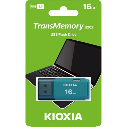 USB-флешка Kioxia 16GB TransMemory U202 Blue USB 2.0 (LU202L016GG4): Обсяг пам'яті 16 GB