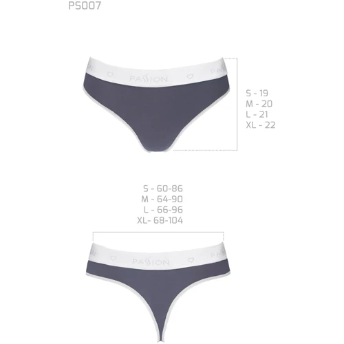 Спортивные трусики-стринги Passion PS007 PANTIES dark grey, size S