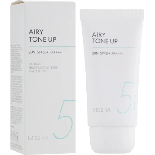 Missha Safe Block Airy Tone Up Sun SPF 50 + / PA ++++ Легкий сонцезахисний крем 50 ml