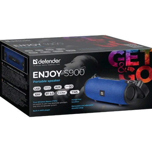 Акустика Defender Enjoy S900 Blue: Частотный диапазон 80 - 20 000 Гц