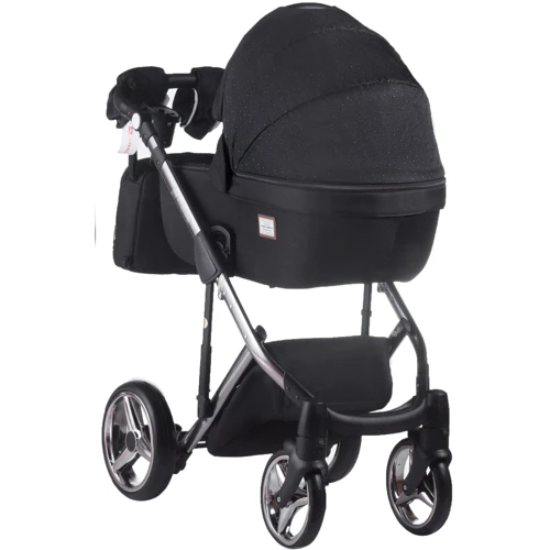 Коляска 2 в 1 Adamex Lucianо Polar (Graphite) Y86 черный - черный в точку (хром рама) (622625): Количество блоков 1