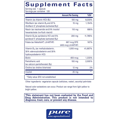 Pure Encapsulations B6 Complex 120 caps (PE-01758): Тип Витамин B